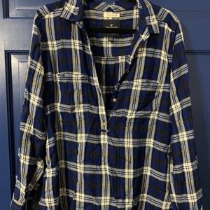 Royal blue flannel